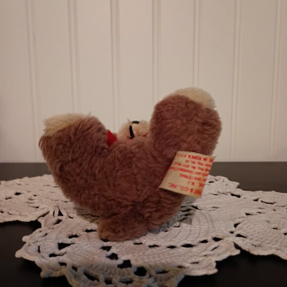 Russ Bear with Santa Hat 4" Vintage - Picture 3 of 10